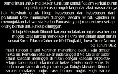 Kisah Inspiratif Buruh Marsinah