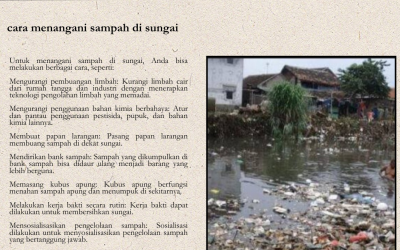 Jangan membuang sampah di sungai!